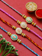 Traditional Rakhi Set with Free Chawal & Kumkum