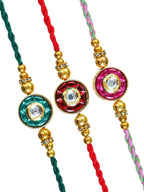 Traditional Rakhi Set with Free Chawal & Kumkum