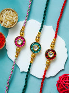 Traditional Rakhi Set with Free Chawal & Kumkum