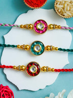 Traditional Rakhi Set with Free Chawal & Kumkum