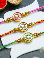 Traditional Rakhi Set with Free Chawal & Kumkum