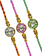 Traditional Rakhi Set with Free Chawal & Kumkum