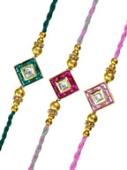Traditional Rakhi Set with Free Chawal & Kumkum