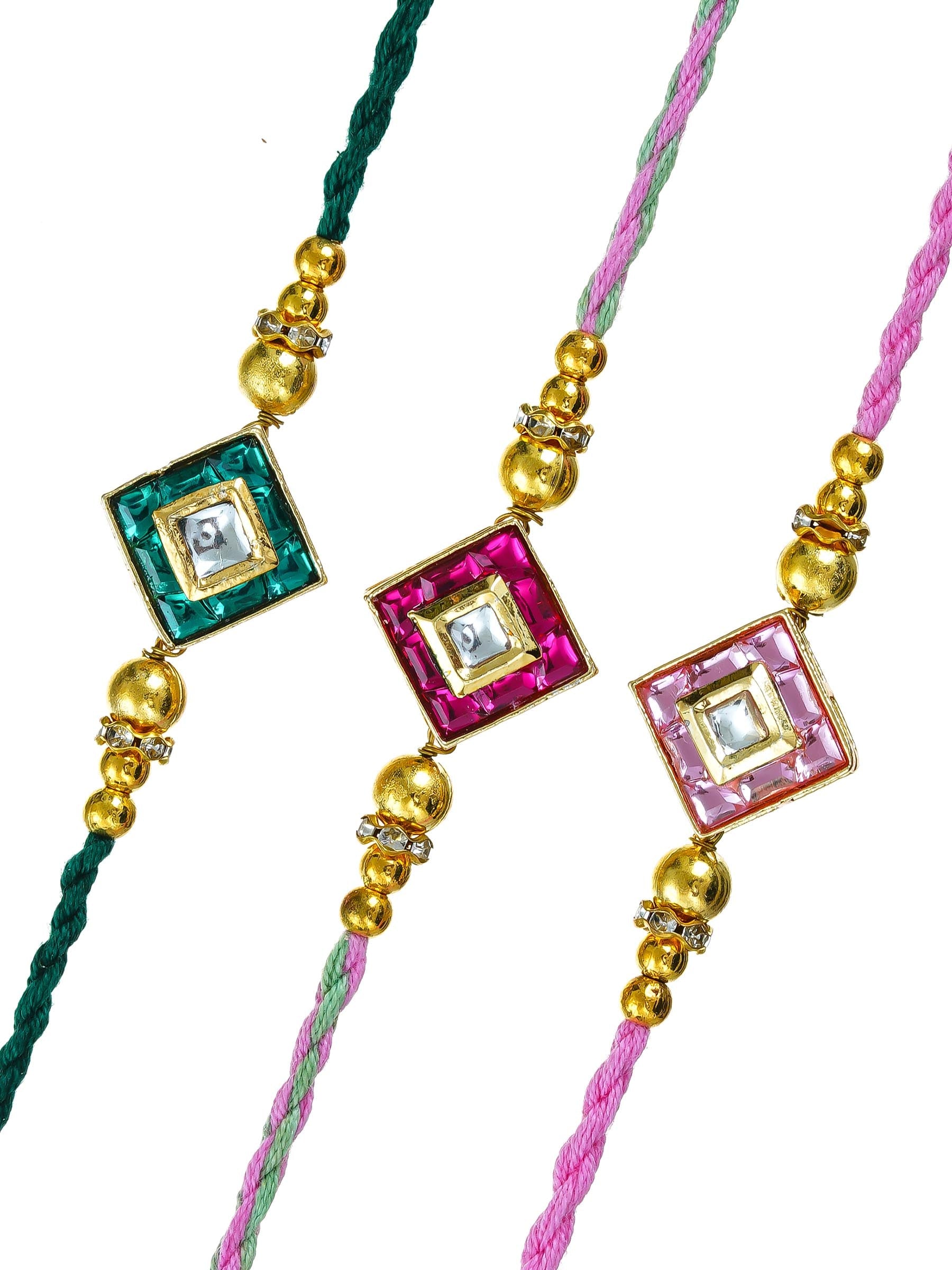 Traditional Rakhi Set with Free Chawal & Kumkum
