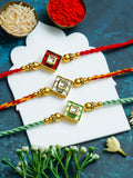 Traditional Rakhi Set with Free Chawal & Kumkum