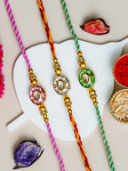 Traditional Rakhi Set with Free Chawal & Kumkum