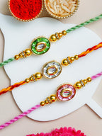 Traditional Rakhi Set with Free Chawal & Kumkum