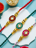 Traditional Rakhi Set with Free Chawal & Kumkum