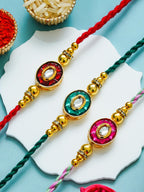 Traditional Rakhi Set with Free Chawal & Kumkum