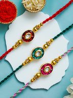 Traditional Rakhi Set with Free Chawal & Kumkum