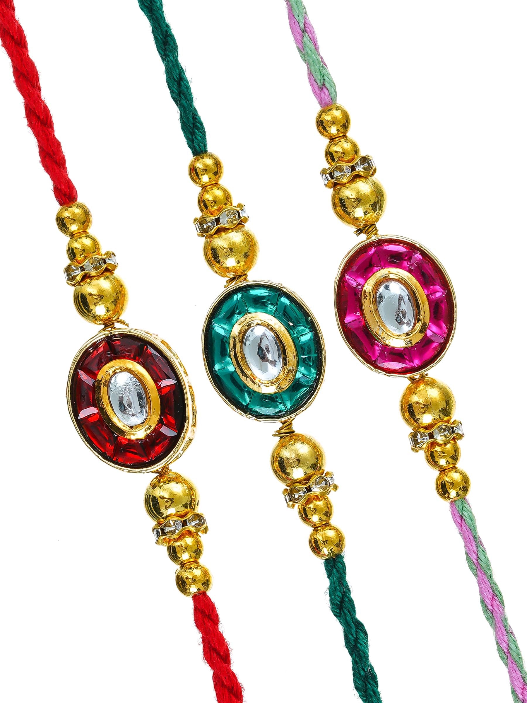Traditional Rakhi Set with Free Chawal & Kumkum