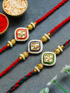 Traditional Rakhi Set with Free Chawal & Kumkum