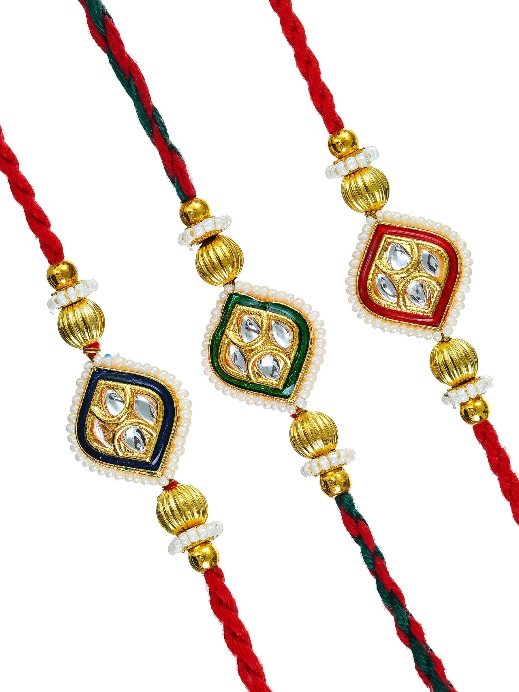 Traditional Rakhi Set with Free Chawal & Kumkum