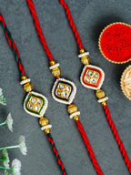 Traditional Rakhi Set with Free Chawal & Kumkum