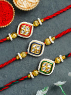 Traditional Rakhi Set with Free Chawal & Kumkum