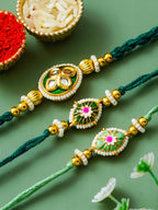 Traditional Rakhi Set with Free Chawal & Kumkum