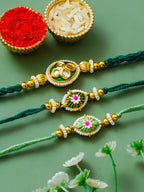 Traditional Rakhi Set with Free Chawal & Kumkum