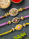 Traditional Rakhi Set with Free Chawal & Kumkum