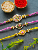 Traditional Rakhi Set with Free Chawal & Kumkum