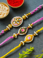 Traditional Rakhi Set with Free Chawal & Kumkum