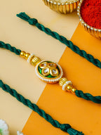 Traditional Rakhi Set with Free Chawal & Kumkum