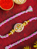 Traditional Rakhi Set with Free Chawal & Kumkum
