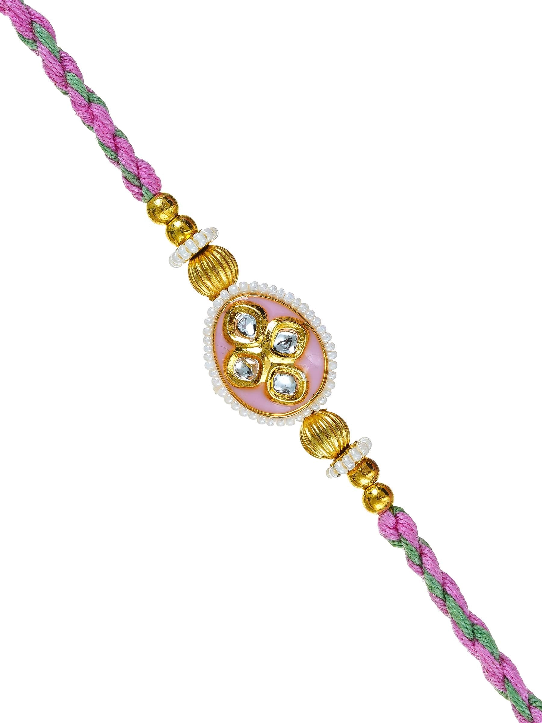 Traditional Rakhi Set with Free Chawal & Kumkum