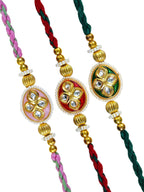 Traditional Rakhi Set with Free Chawal & Kumkum
