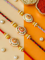 Traditional Rakhi Set with Free Chawal & Kumkum