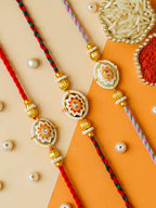Traditional Rakhi Set with Free Chawal & Kumkum