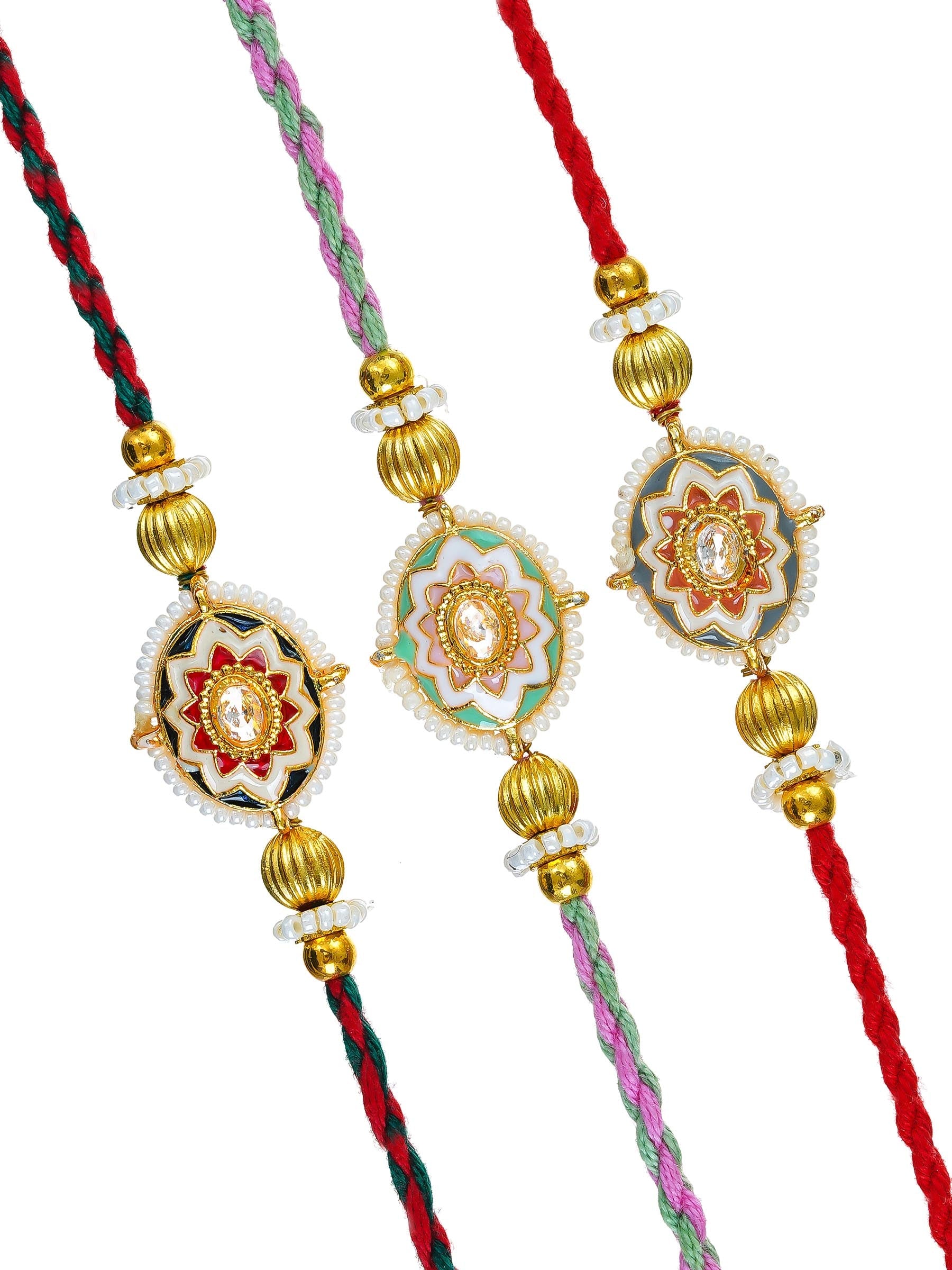Traditional Rakhi Set with Free Chawal & Kumkum