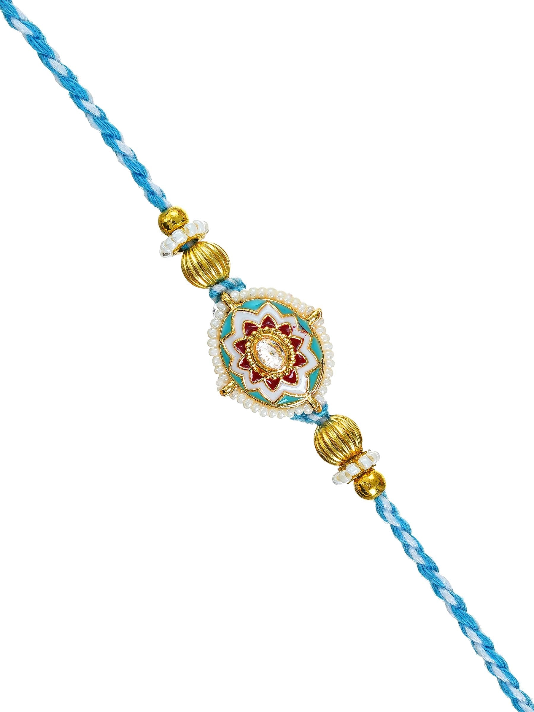 Traditional Rakhi Set with Free Chawal & Kumkum
