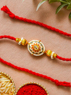 Traditional Rakhi Set with Free Chawal & Kumkum
