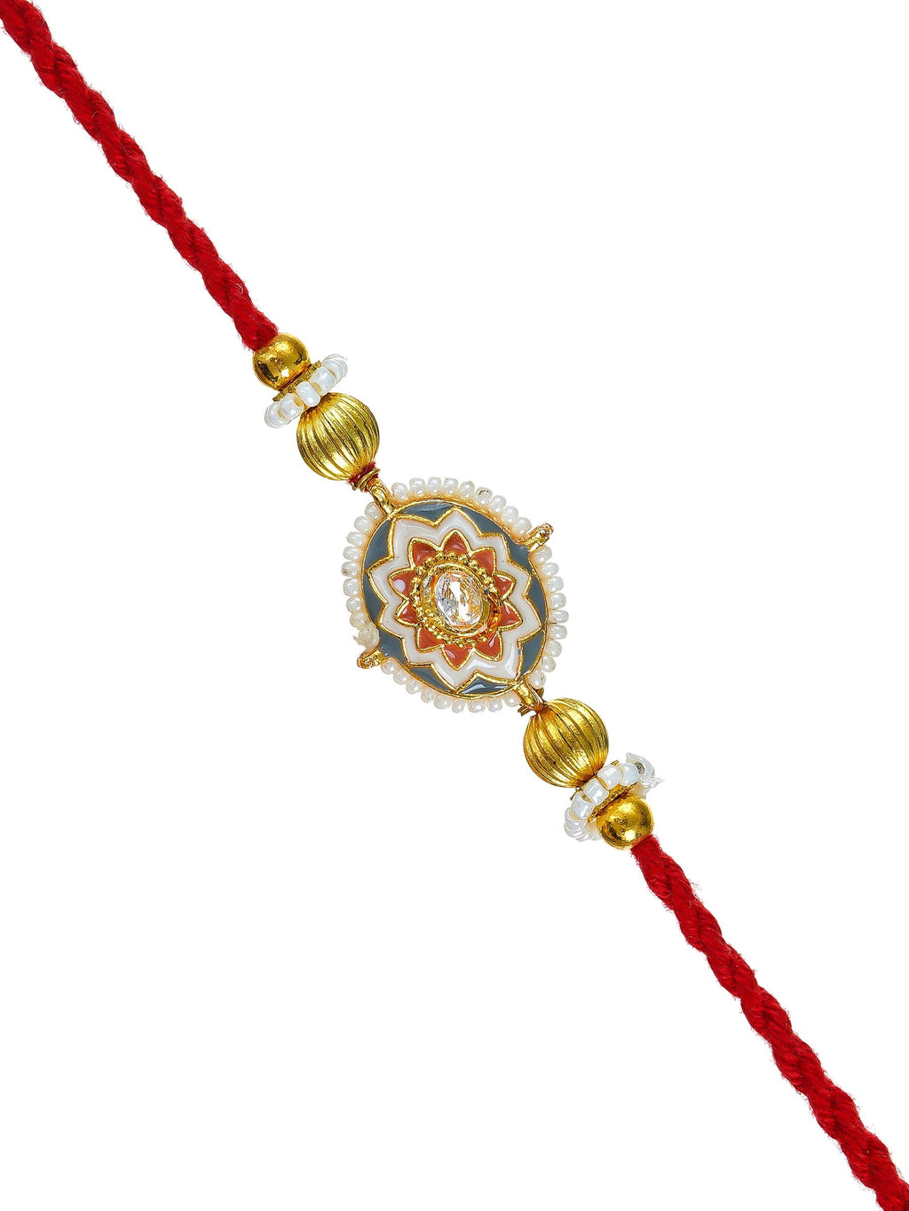 Traditional Rakhi Set with Free Chawal & Kumkum