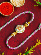 Traditional Rakhi Set with Free Chawal & Kumkum