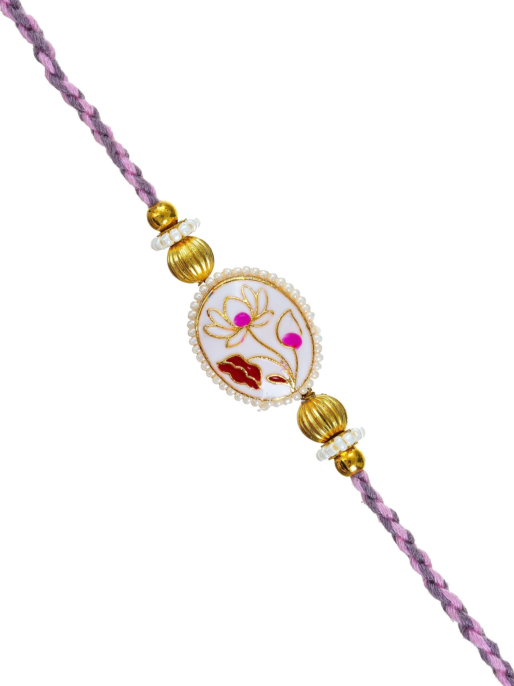 Traditional Rakhi Set with Free Chawal & Kumkum