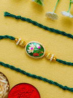 Traditional Rakhi Set with Free Chawal & Kumkum
