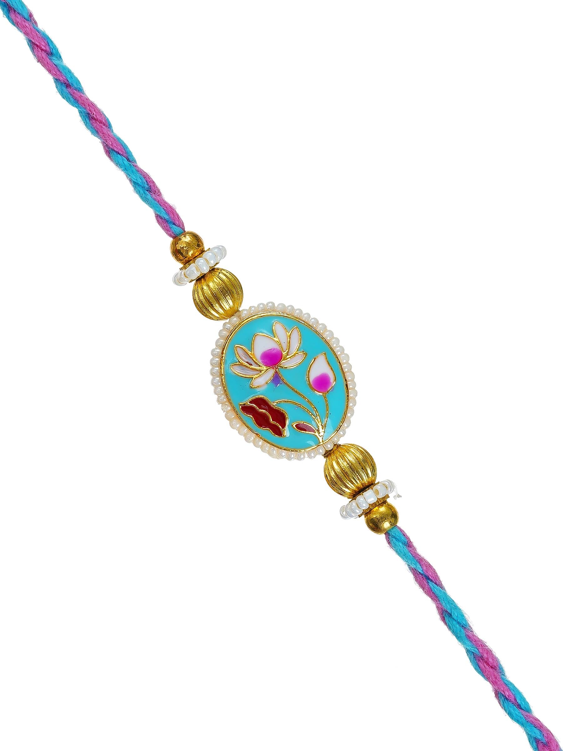 Traditional Rakhi Set with Free Chawal & Kumkum