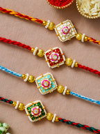 Traditional Rakhi Set with Free Chawal & Kumkum