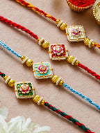 Traditional Rakhi Set with Free Chawal & Kumkum
