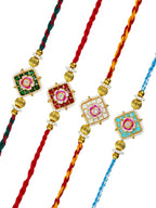 Traditional Rakhi Set with Free Chawal & Kumkum