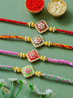 Traditional Rakhi Set with Free Chawal & Kumkum