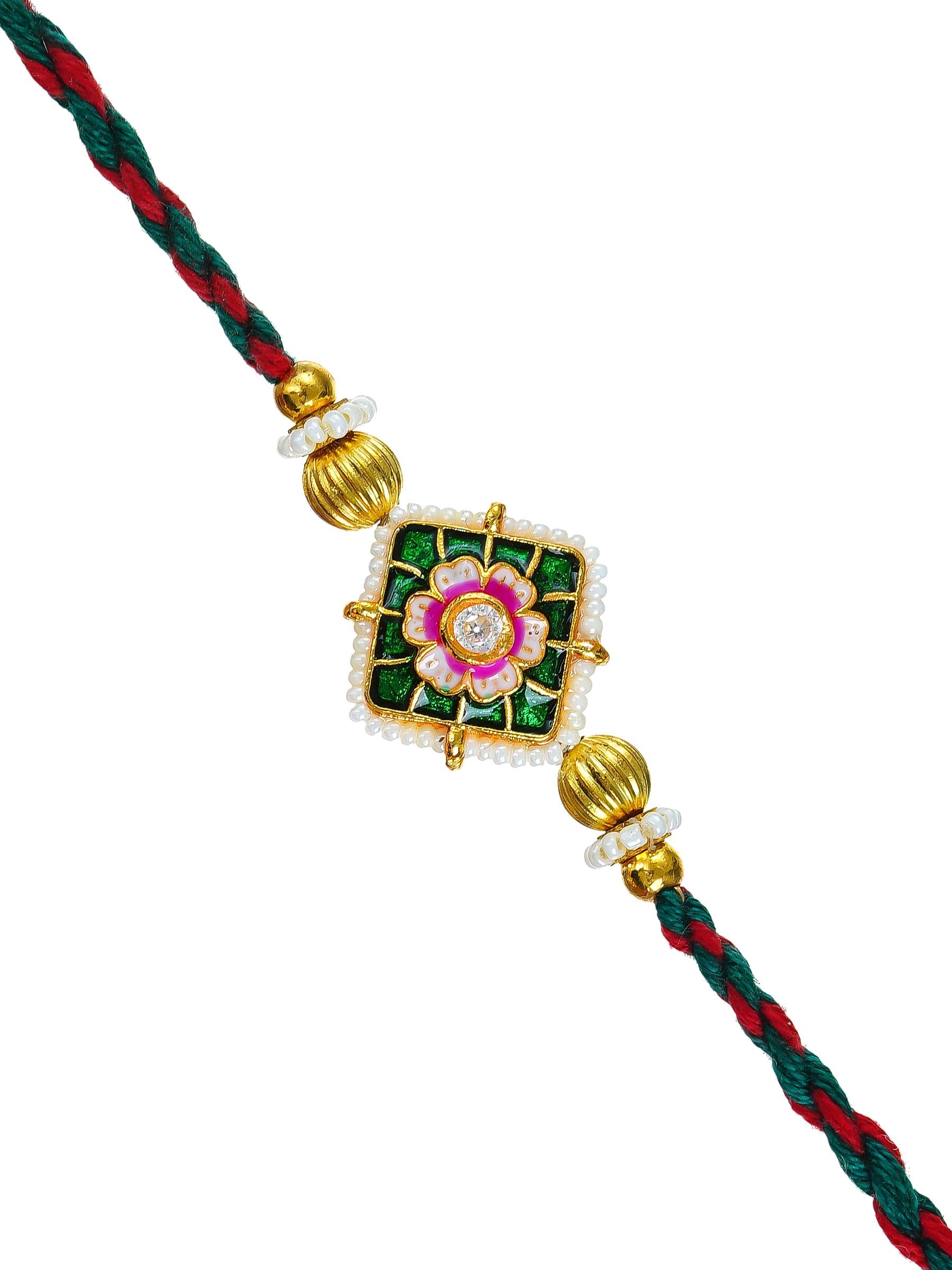 Traditional Rakhi Set with Free Chawal & Kumkum