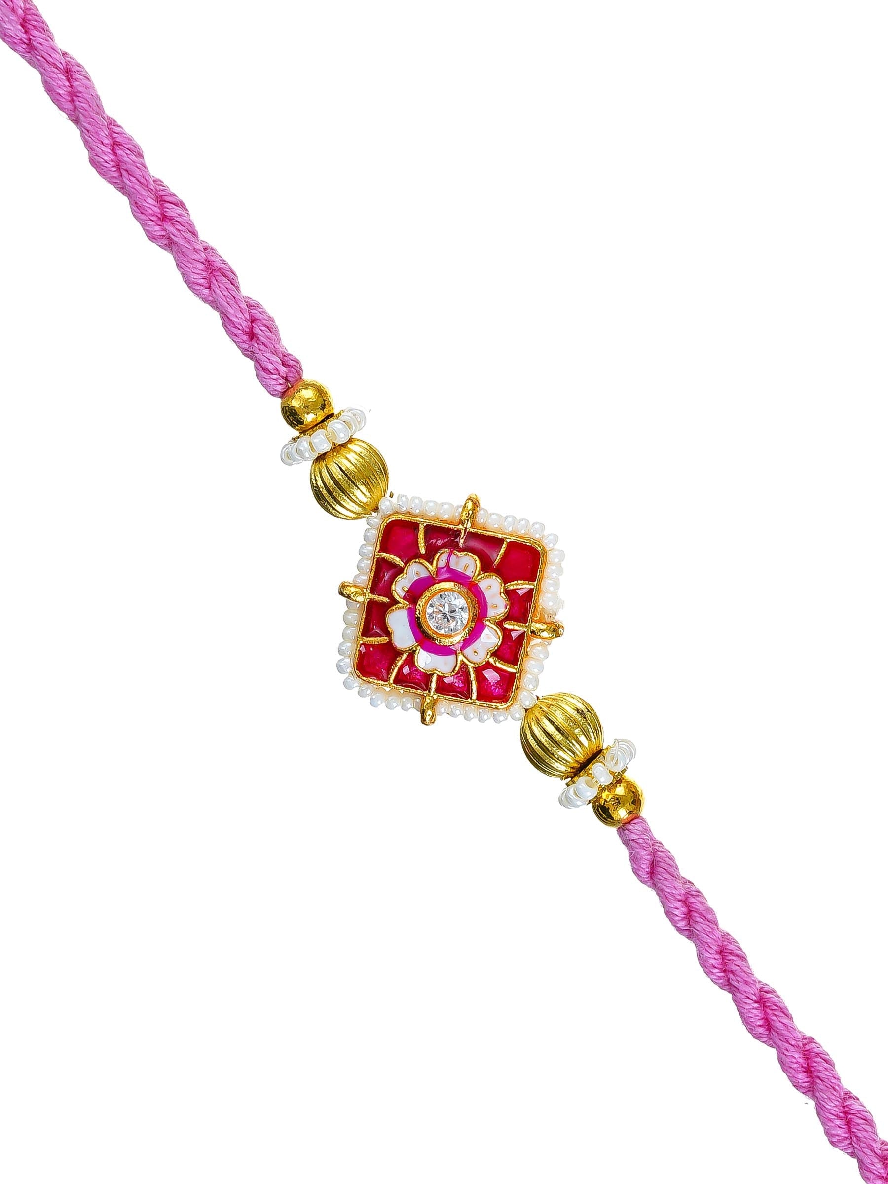 Traditional Rakhi Set with Free Chawal & Kumkum