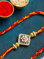 Traditional Rakhi Set with Free Chawal & Kumkum