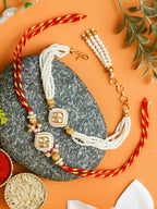 Traditional Rakhi Set with Free Chawal & Kumkum