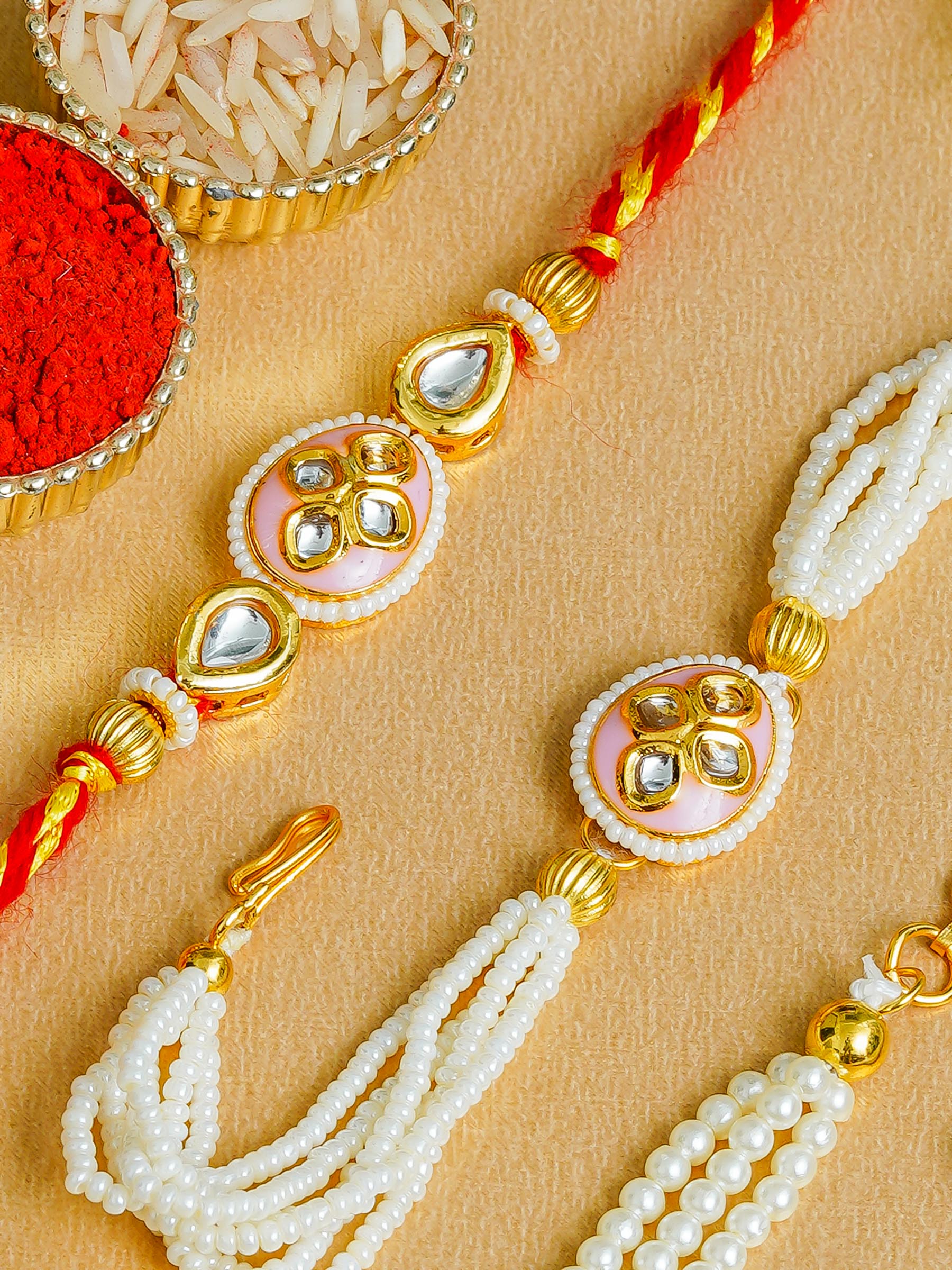 Traditional Rakhi Set with Free Chawal & Kumkum