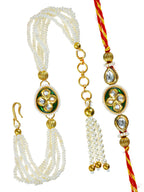 Traditional Rakhi Set with Free Chawal & Kumkum