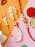 Traditional Rakhi Set with Free Chawal & Kumkum