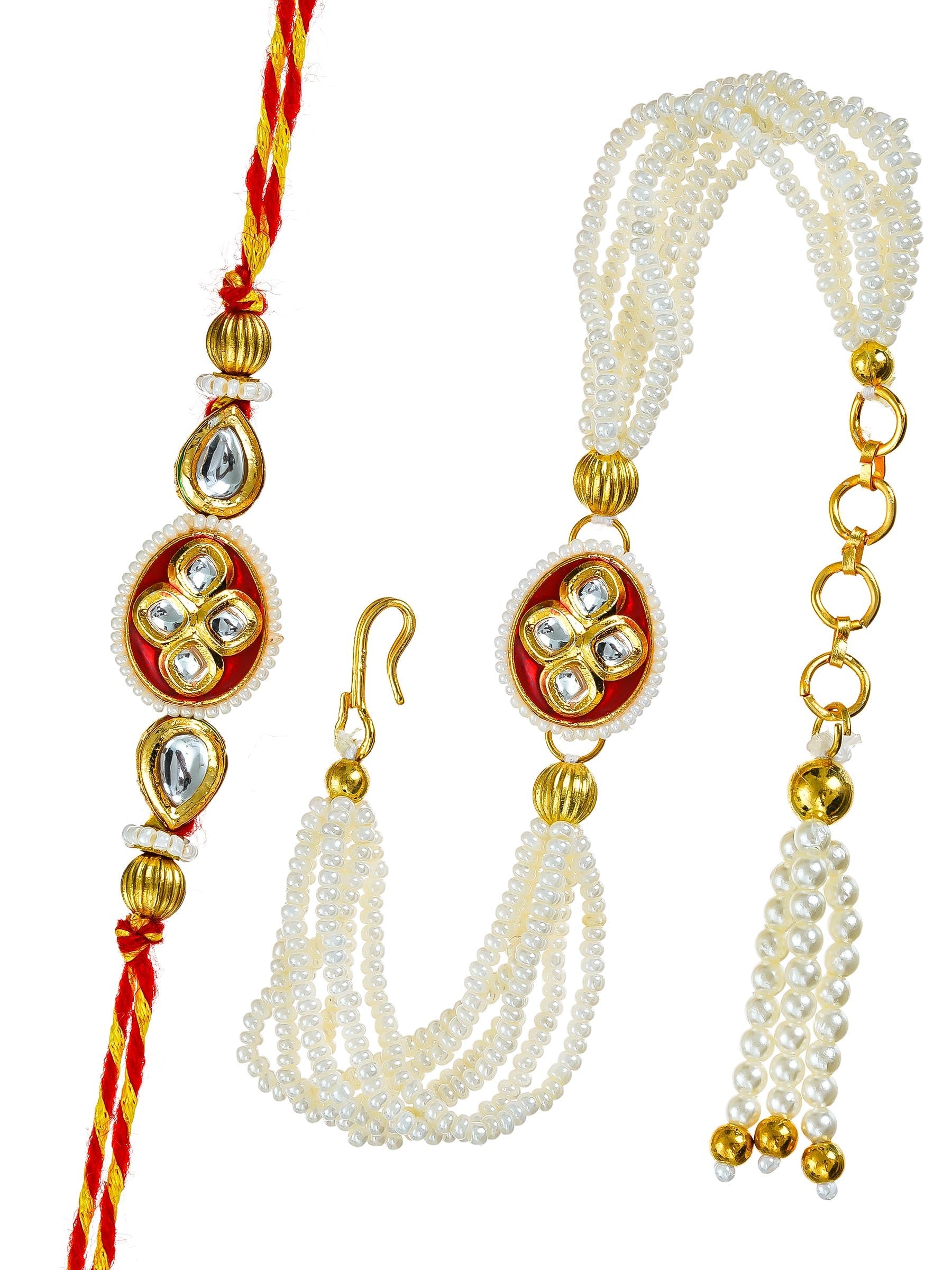 Traditional Rakhi Set with Free Chawal & Kumkum